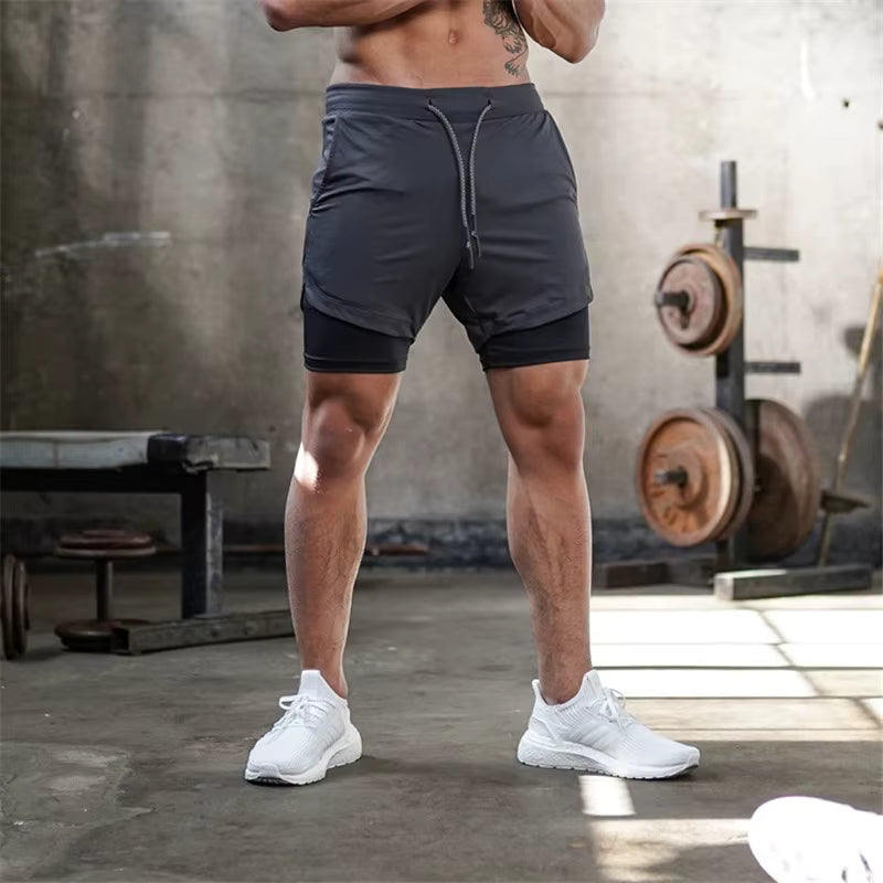 2 v 1 fitness šortky