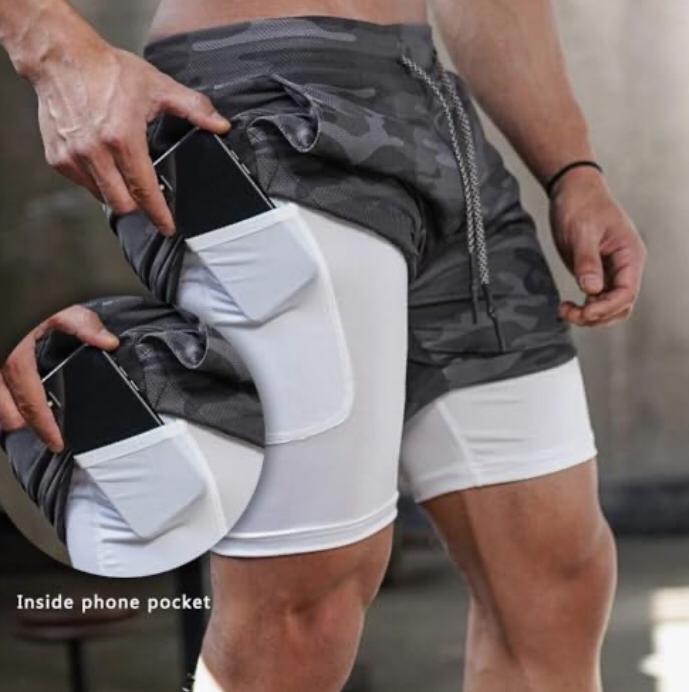 2 v 1 fitness šortky